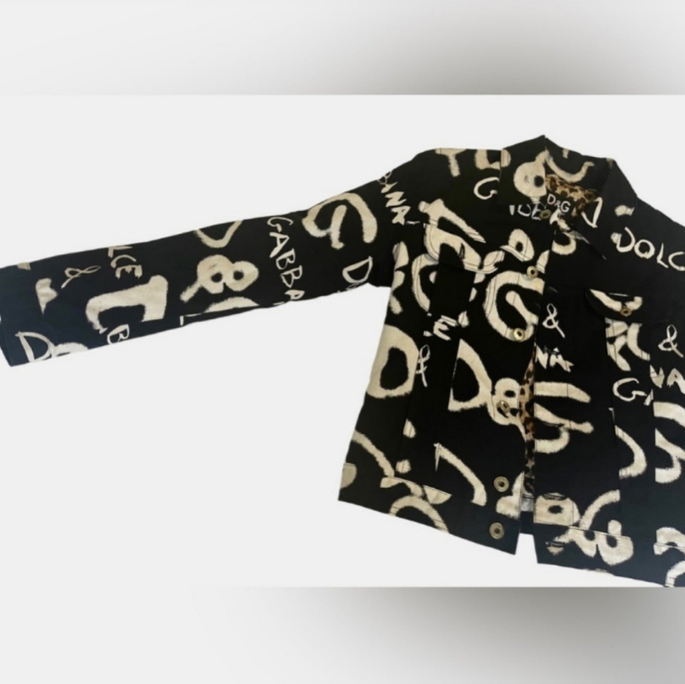 Dolce & Gabbana Amazing/Stylish Vintage Denim Graffiti Jacket - Picture 9 of 10